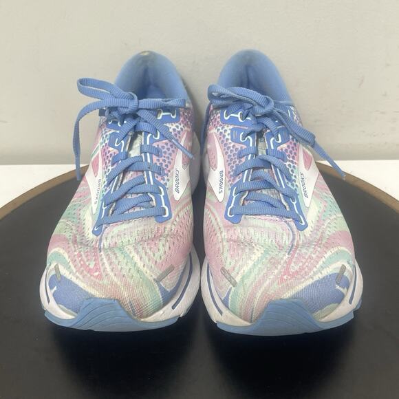 Brooks Ghost 14 Running Shoes Women 8.5 Wide D Multicolor Tie-Dye Pastel DNA - Picture 3 of 12